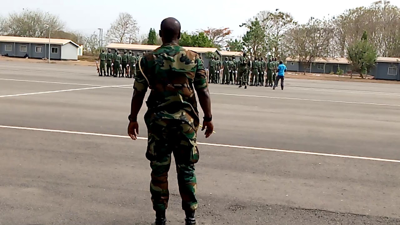 Atebubu senior high school army cadet corps drills competition display 2020