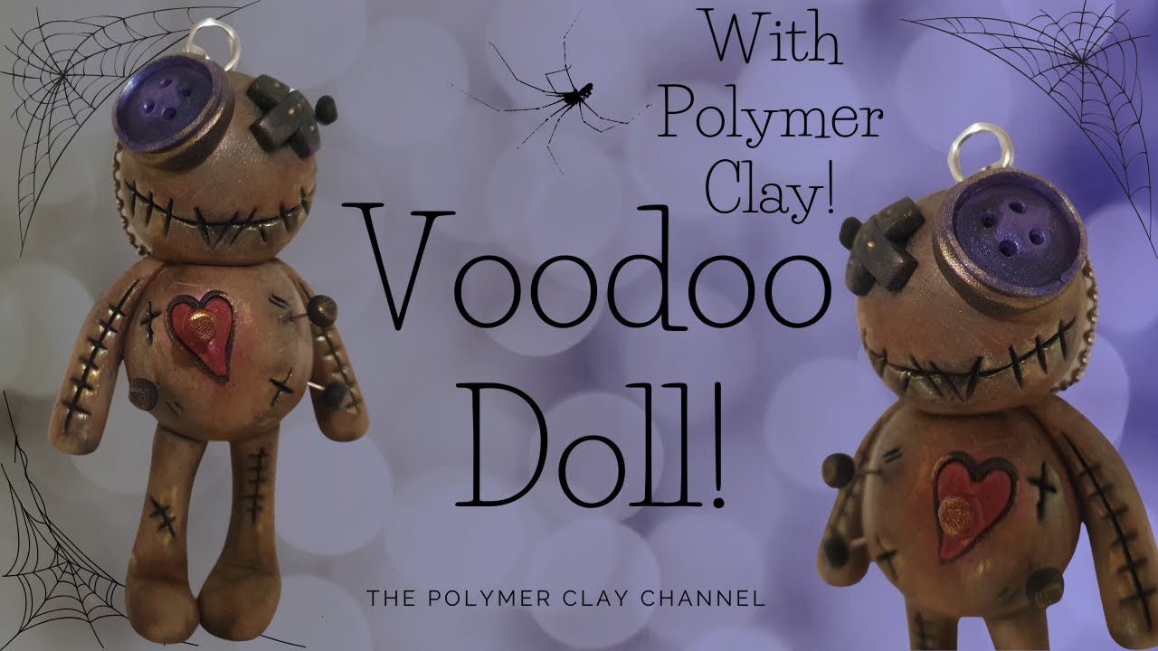 HOW TO: Make a VOODOO DOLL with POLYMER CLAY! #spookyseason #artandcraft #clayart
