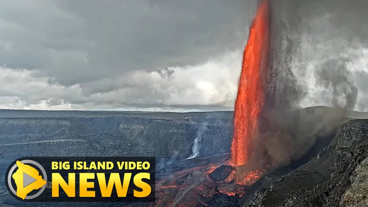High Lava Fountains Erupt At Kīlauea, Civil Defense Message Issued (June 29, 2025)
