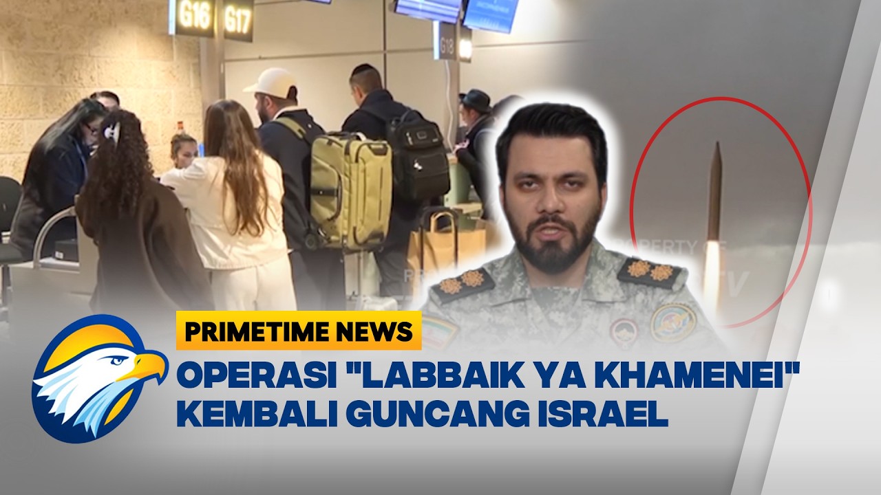 Iran Hujani Israel Rudal, Warga Israel 'Kabur' Lewat Bandara Ben Gurion  - [Primetime News]