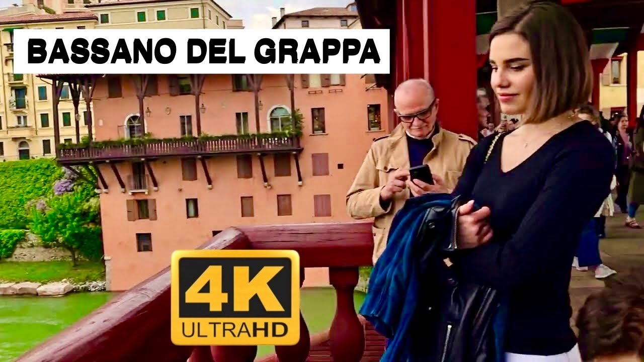 Italy, Bassano Del Grappa Walking Tour, 20 April 2025, 4K 60fps