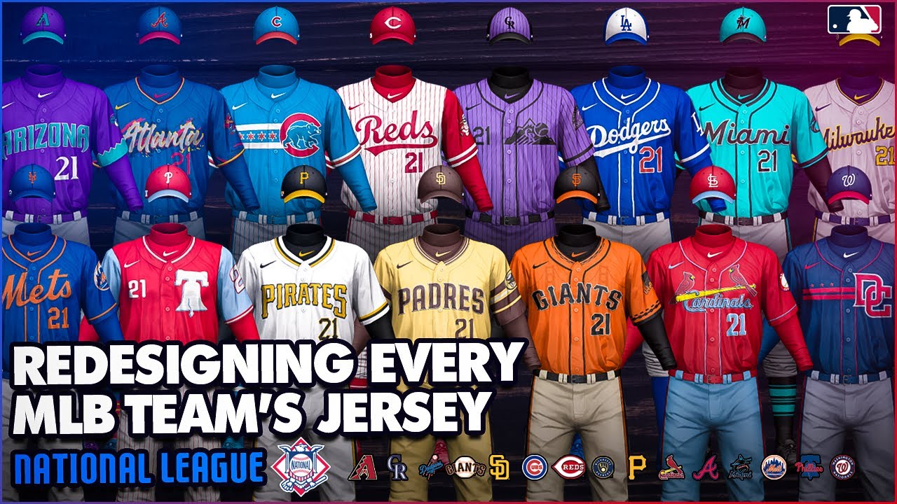 I Redesigned Every MLB Teams' Jersey -  National League (1/2)
