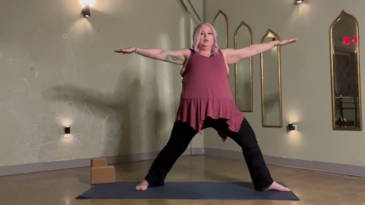 Gretchen’s yoga pose breakdown Yoga 101 (Warrior 2)