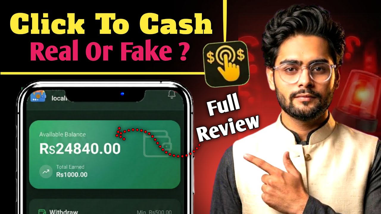Click To Cash Real or Fake? 🔴 New Online Earning App 2026 | Withdraw Proof?