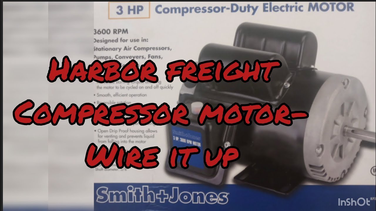 How to wire up a Harbor Freight 3HP compressor motor - 220V