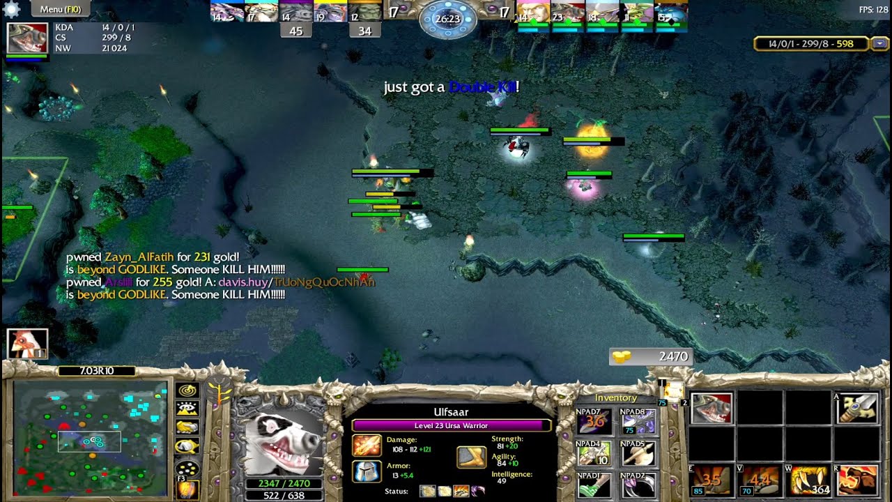 DOTA 1 Ursa Warrior Ulfsaar Beyond GODLIKE #35 (HARD GAME)