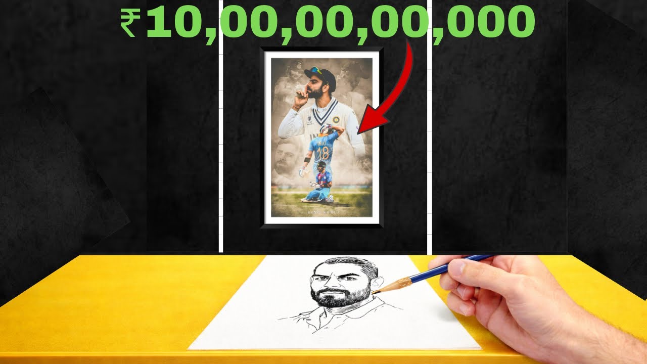 Finally I did virat kohli drawing✍️ 