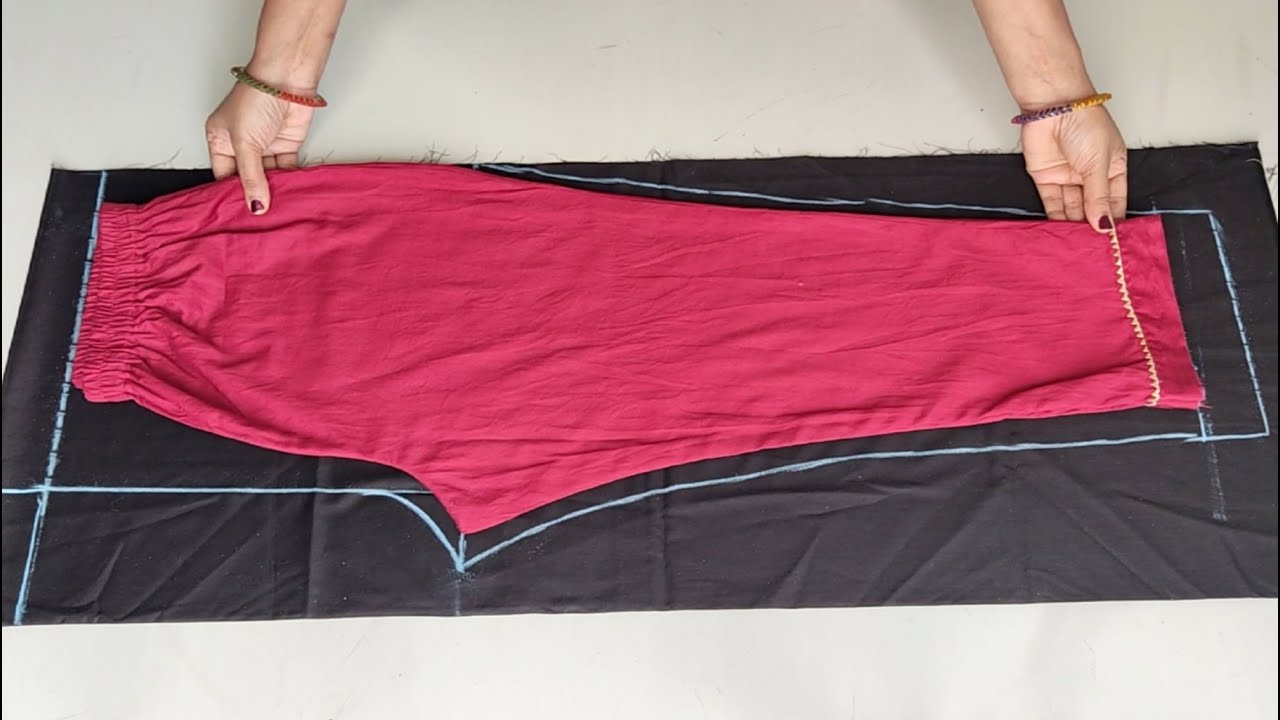 कपड़े के उपर Pant रख के Pant Cutting and Stitching | Very Easy Pant Trouser Cutting Stitching