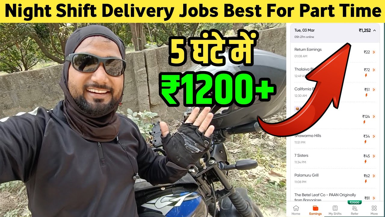 Best For Part Time in Ramadan 😳 Delivery Boy Job in Hyderabad || Night Shift Delivery Jobs || Vlog 