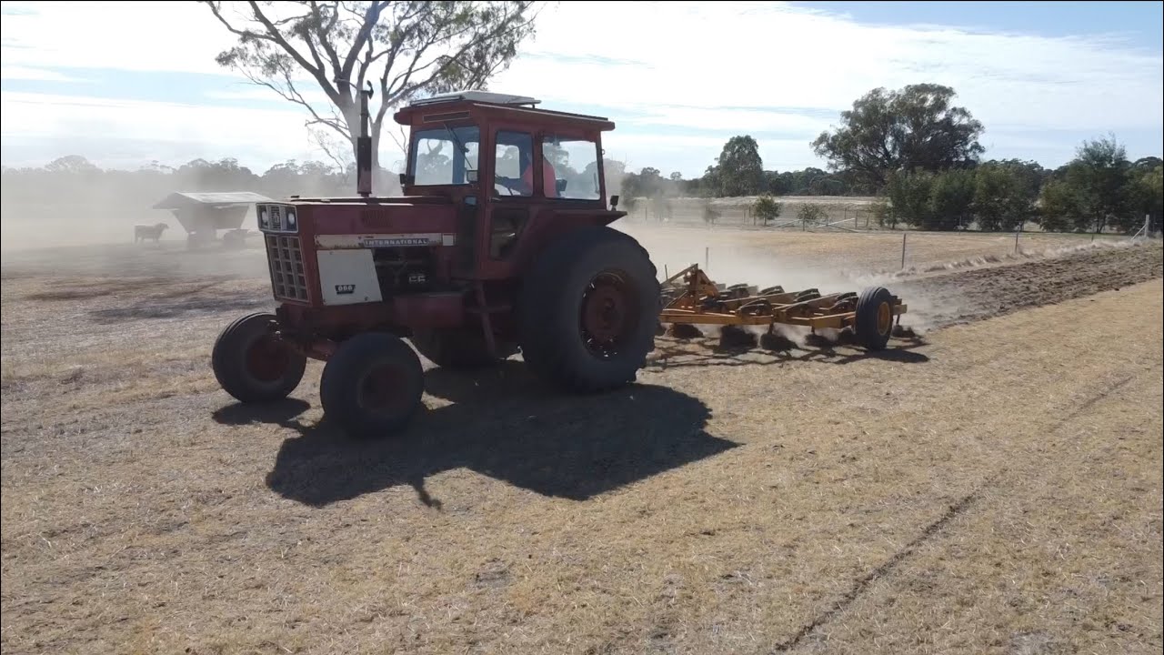 Scarifying the paddocks for a seedbed