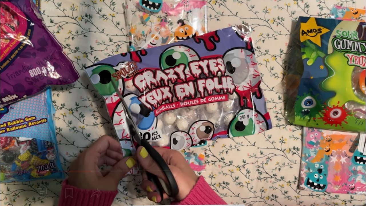 ASMR Making Treat Bags For Halloween 