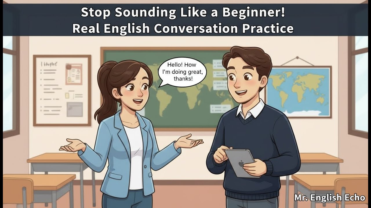 Stop Sounding Like a Beginner! Real English Conversation Practice (Podcast)