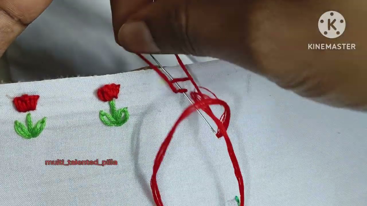 Boarder Design || #embroidery #diynstitch #handwork #boarderdesign #roses