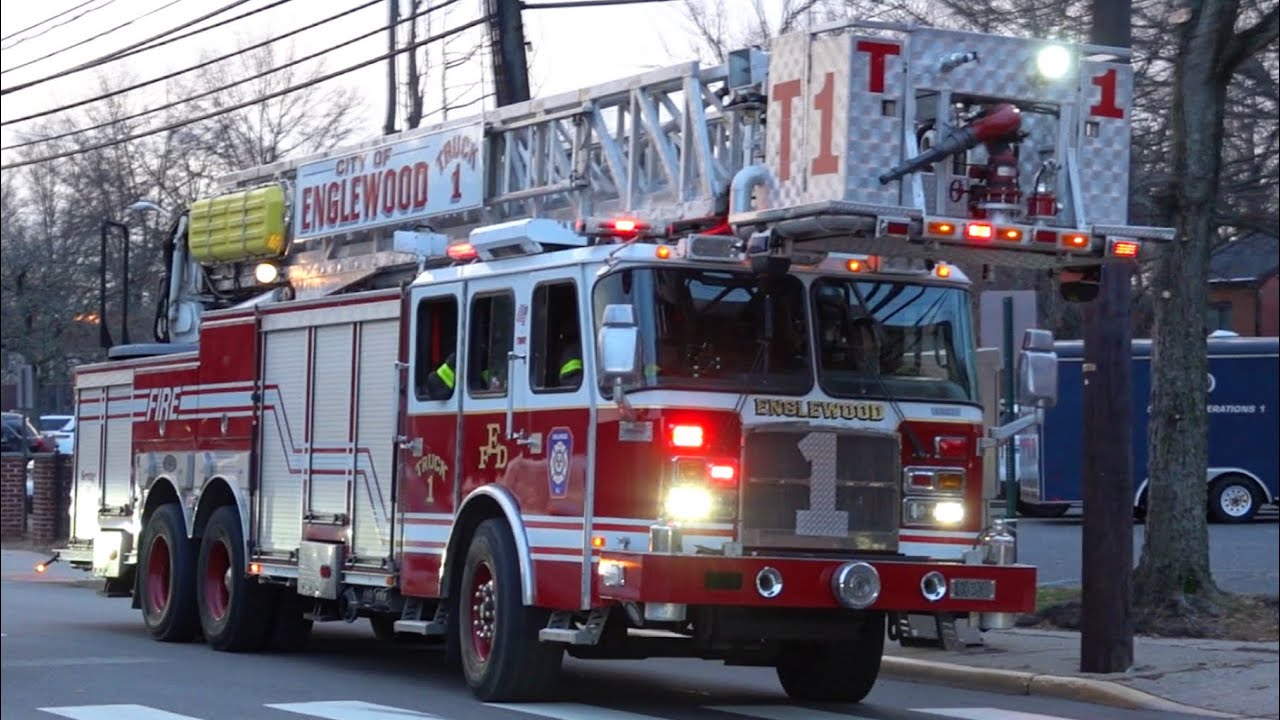 Englewood Fire Department Truck 1 Responding 12/31/24