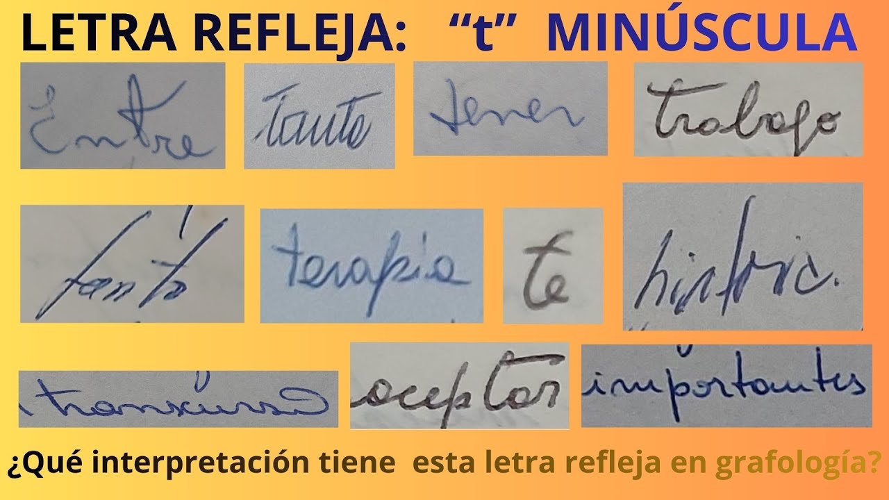 128 GRAFOLOGÍA - LETRA T MINÚSCULA