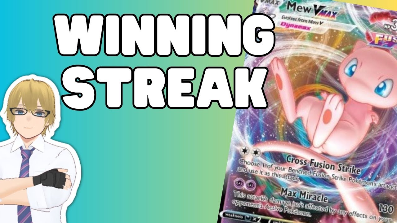 2 wins in a row with Mew Vmax - Pokemon Live gameplay