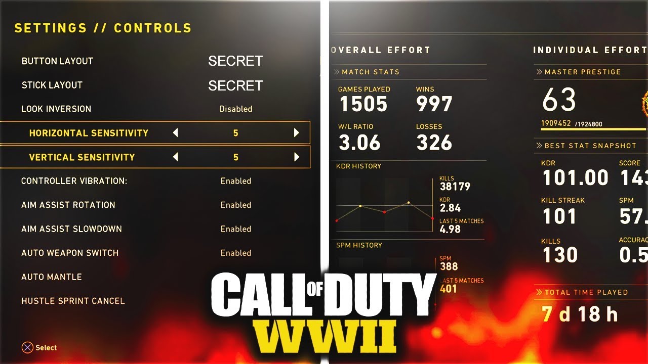 99% Are Playing COD WRONG! - NEW 15 Best Class Setups, NEW SENSITIVITY & SETTINGS Guide for COD WW2!