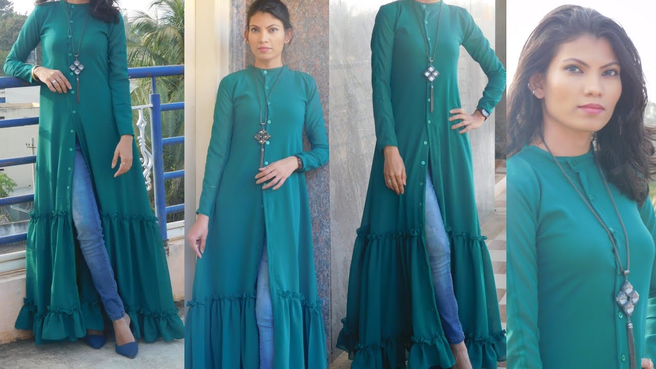 Hijabi modal full gown cutting and stitching malayalam tutorial