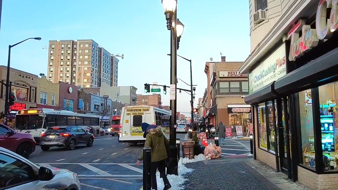 Walking from Bergenline light rail station in Union City, NJ to 58th St at Park Ave in West New York