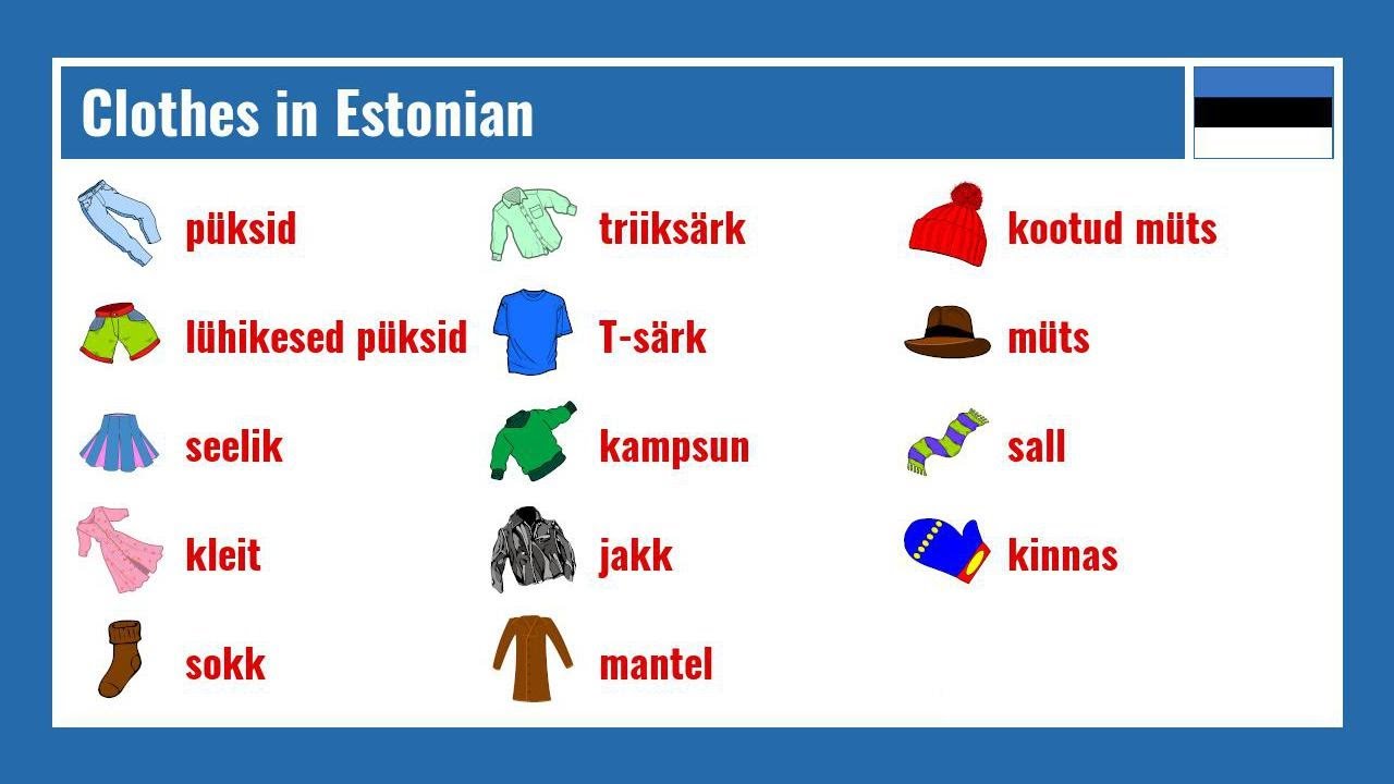 Clothes in Estonian