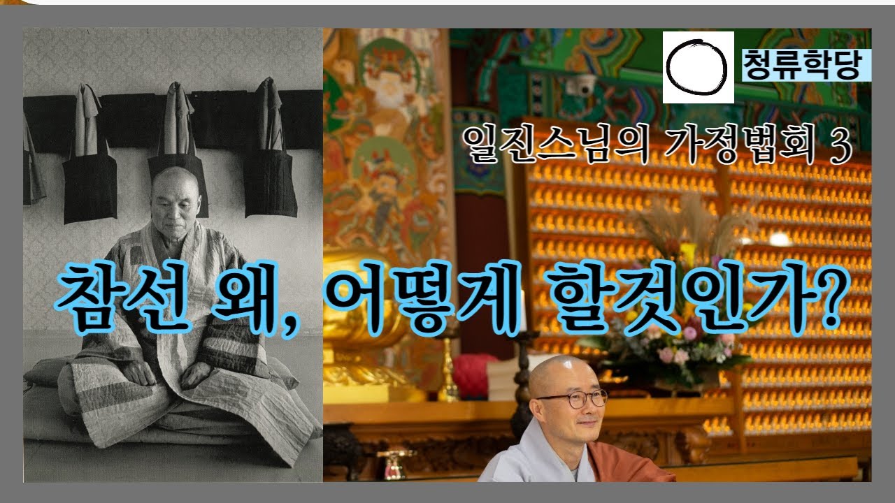 참선 왜, 어떻게 할것인가? - 해인사 백련암 일진스님의 가정법회 3