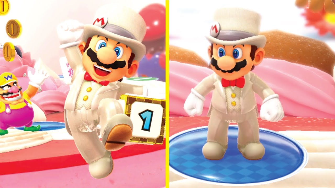 Мод Mario Odyssey Wedding в мини-играх Mario Party Superstars! (Торт ко дню рождения Пич, полный ...