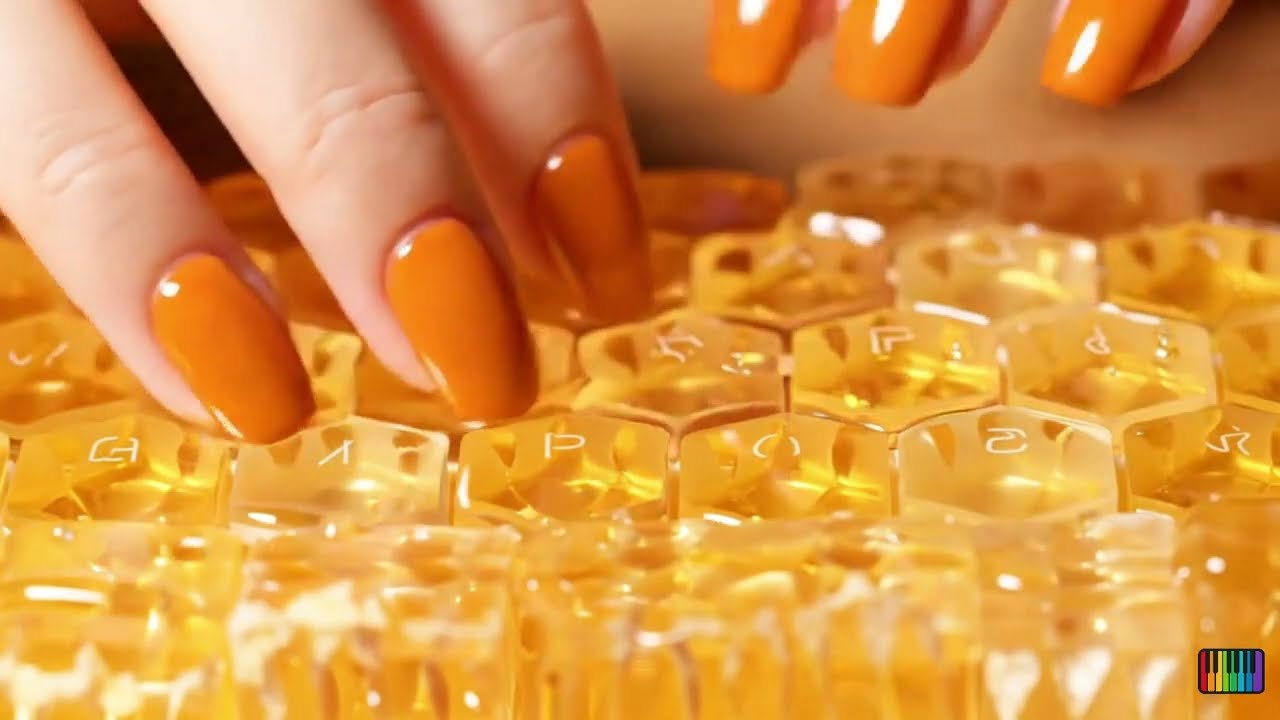 【ASMR】Honey & Sand Keyboard Tapping / 蜂蜜與沙灘主題鍵盤