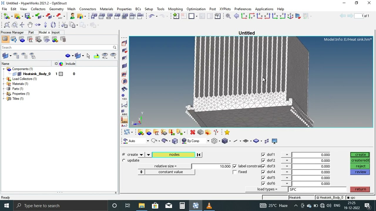 Thermal Analysis of Heatsink using hyperworks #thermal #hyperworks #optistruct #hyperview #heatflux