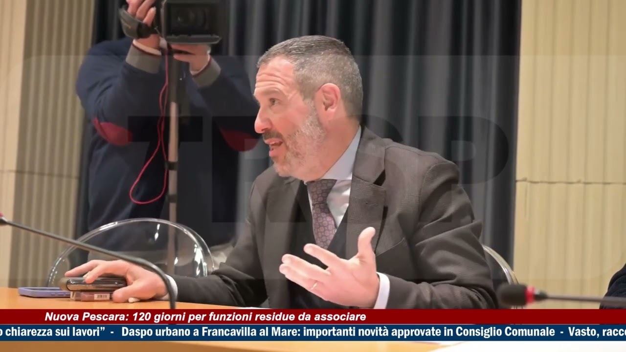 Nuova Pescara: 120 giorni per funzioni residue da associare -TG News Abruzzo del 10/02/26