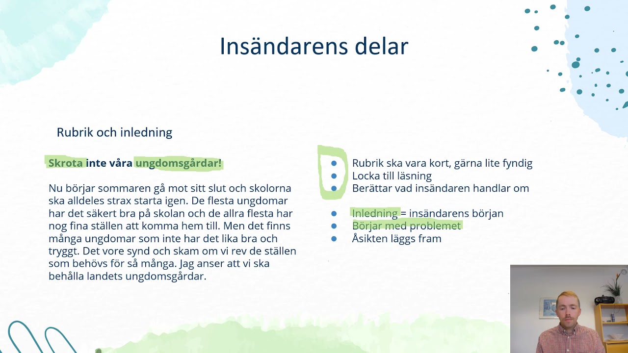 SFI SVA - Skriva insändare