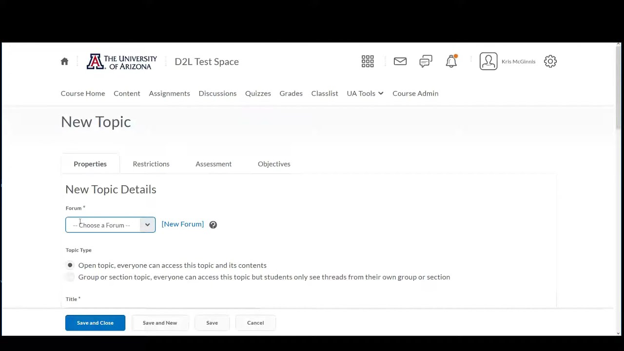 D2L Brightspace Discussions