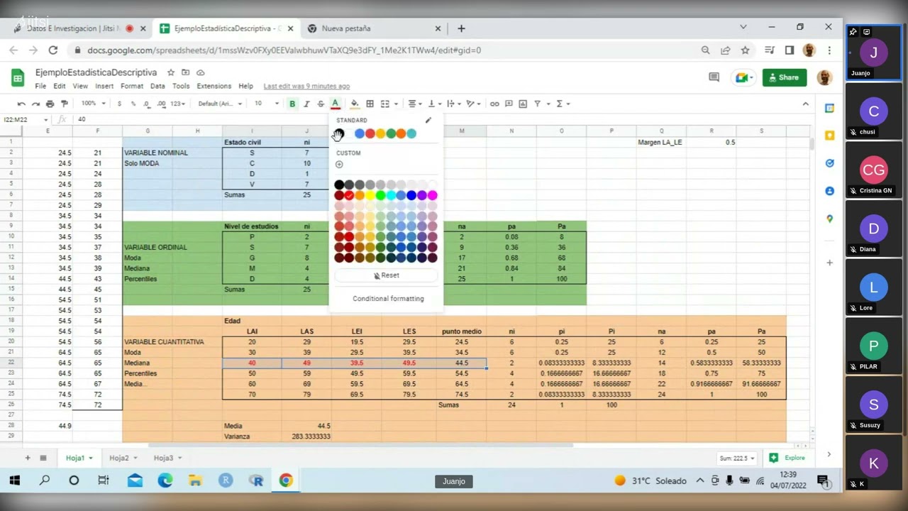 Introducción al Análisis de Datos. UNED. Sesión 3 (segunda parte)