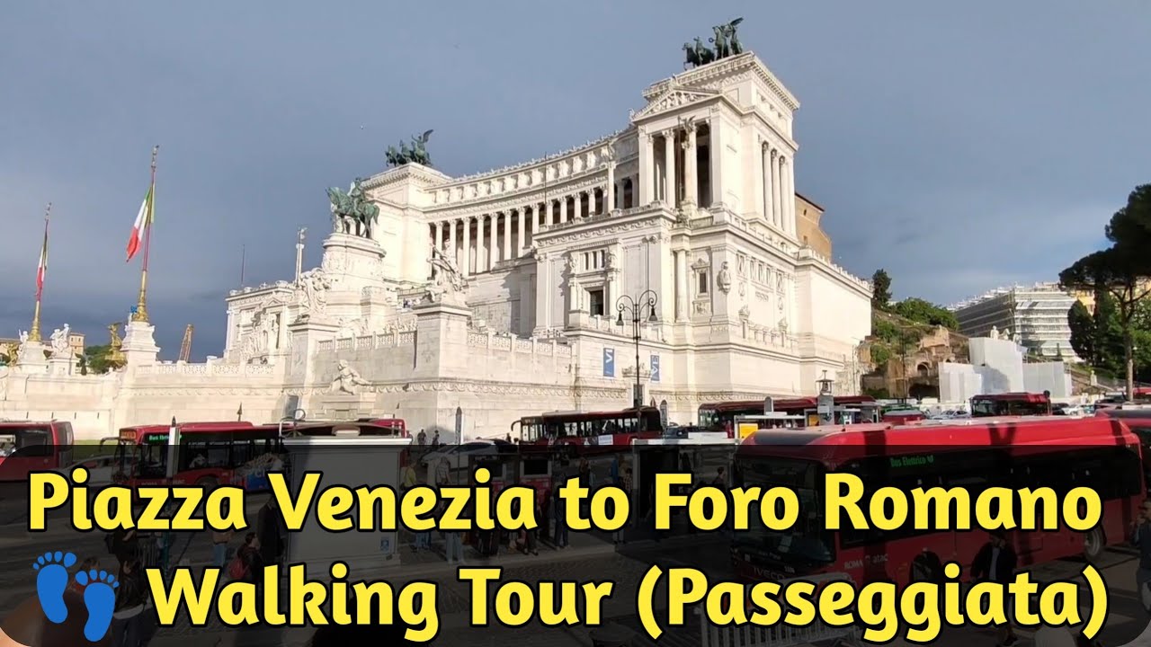 ROMA, Italia 🇮🇹 - Tour a piedi da Piazza Venezia  al Foro Romano | Rome walking tour #piazzavenezia