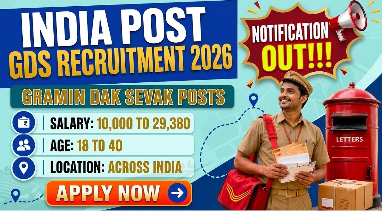 INDIA POST GDS | Recruitment 2026 out #india #gds #postoffice #exams 