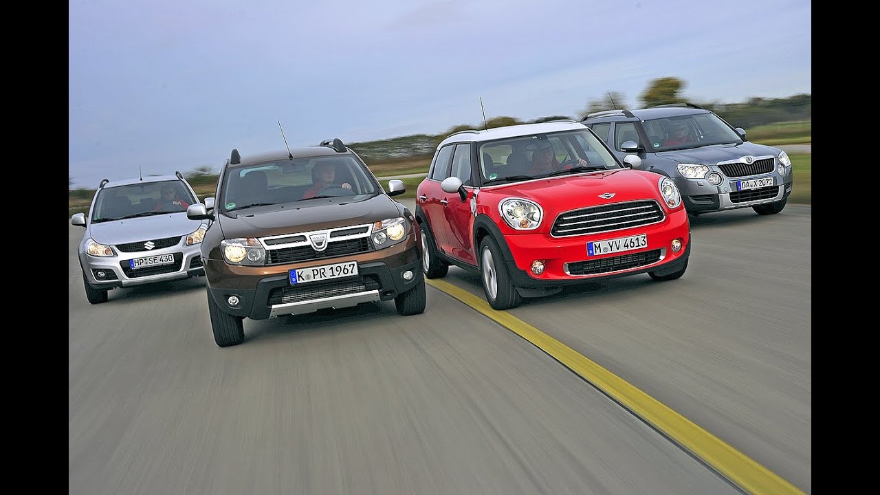 Mini Countryman, Suzuki SX4, Dacia Duster...  - Kleine Allradler im Vergleich