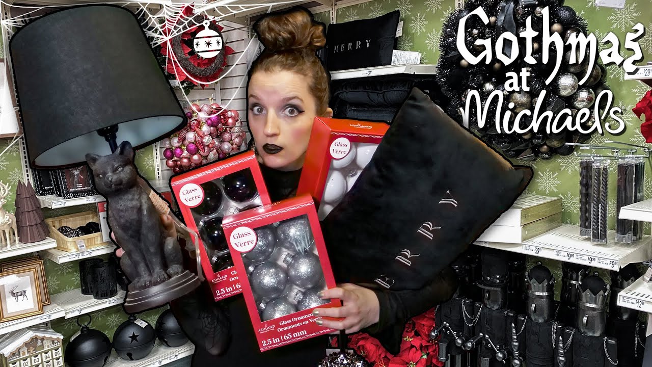 Shopping the Gothmas Line at Michaels .... Oh Silent Night 🎶🖤🎄