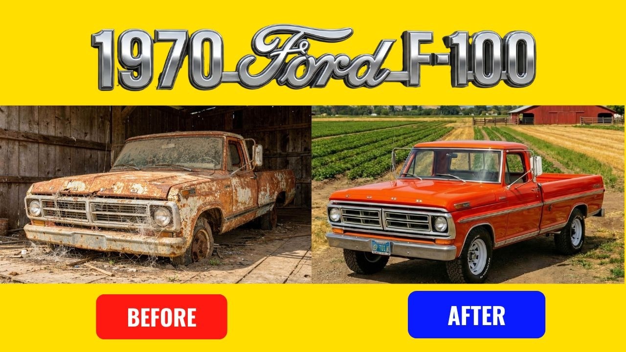ABANDONED 1970 Ford F-100 Buried for Decades — Full Cinematic ASMR Restoration