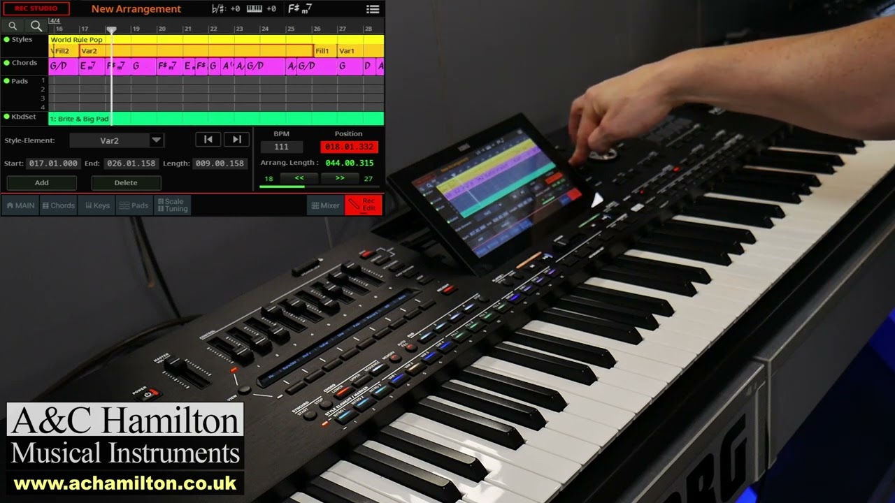 Korg PA5X Version 1.4 Quick record Demonstration
