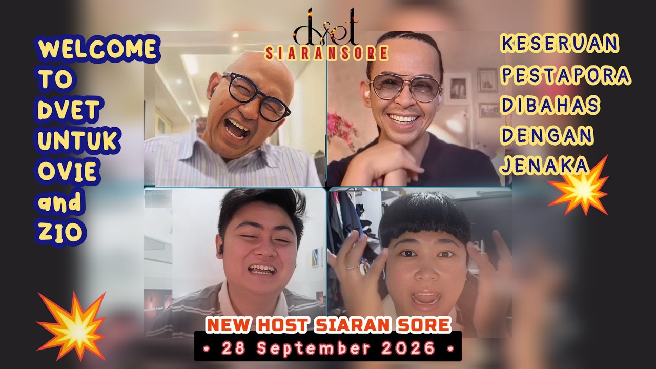 #dvetsiaransore 20260928 | Perkenalan Host Siaran Sore, Ovi & Zio :: Pestapora & Kelucuan Lainnya