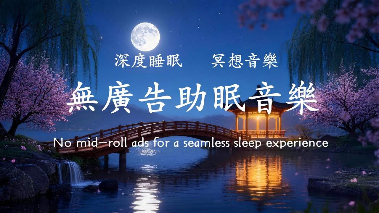 Soothing Water Flow| 舒緩放鬆音樂 | 月光下的溪流聲 | Calming Night River Ambience for Sleeping & Meditation#超級放鬆