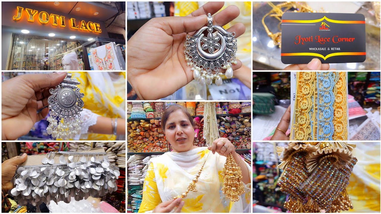 Beautiful Laces and accessories in Jyoti Lace Corner||Amritsar