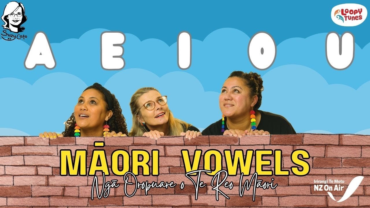 Māori Vowels Lyric Video | Learn Te Reo Māori | Kids Music | Pronounciation