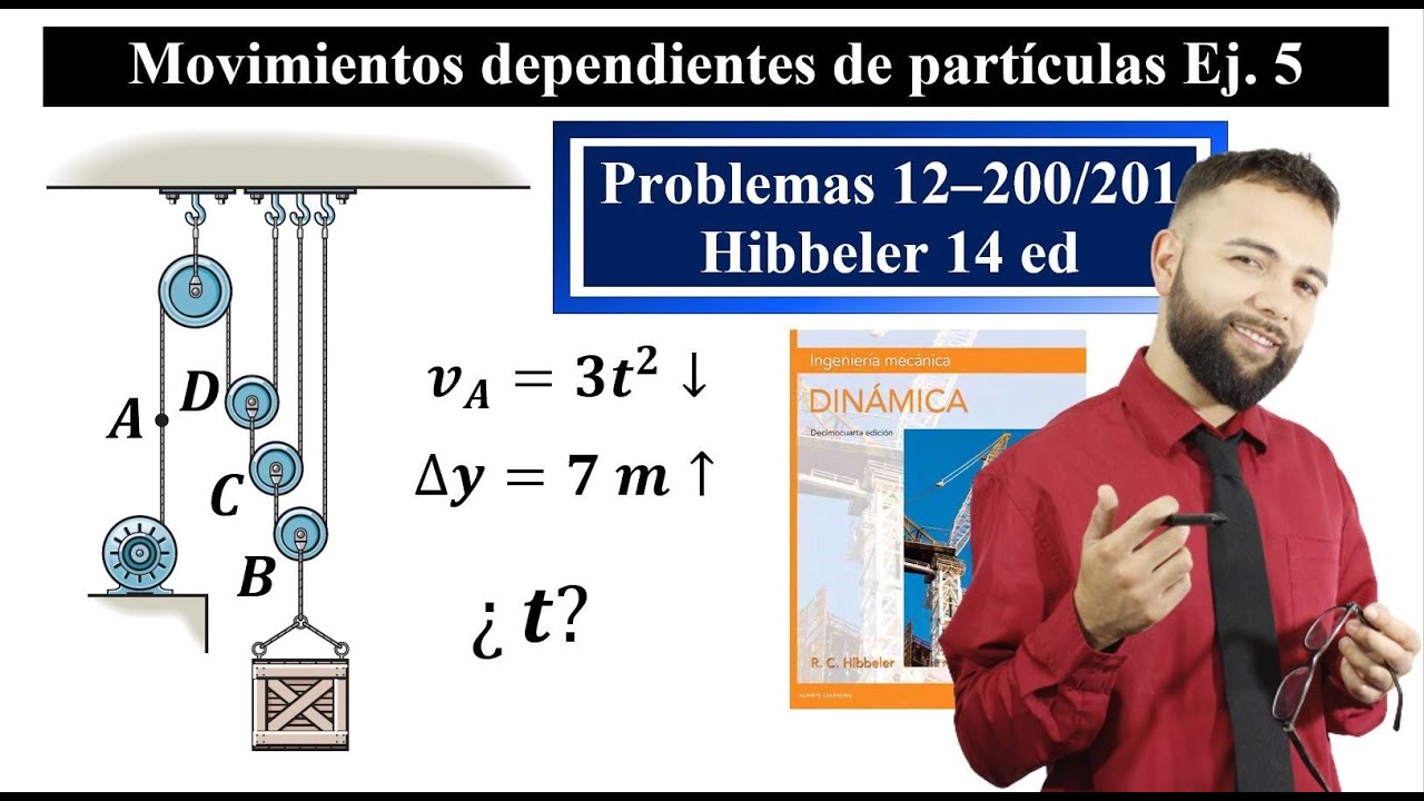 Movimientos dependientes de partículas || Ej. 5 || Problemas 12–200 y 12–201 Hibbeler 14 ed