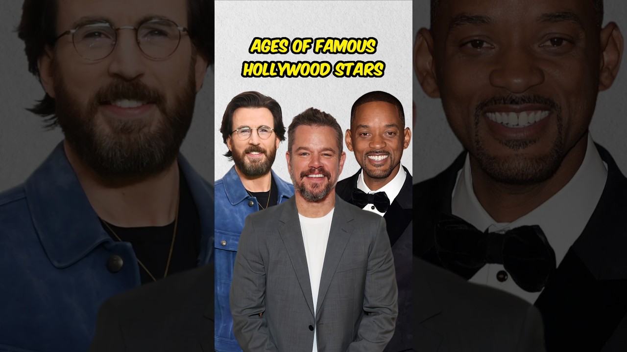 Real Ages Of Famous Hollywood Stars #shorts #age #hollywood