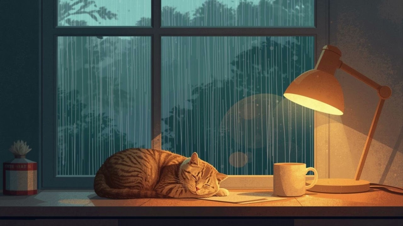 Rainy Day Lofi Study Beats 🌧️📚 30 Minutes of Focus Music with Smooth Rhodes Piano