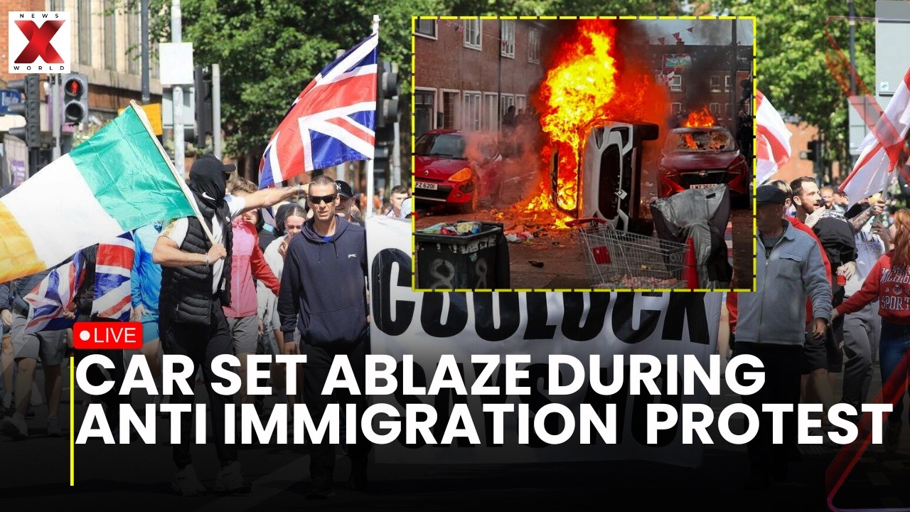 Belfast Protest Live: Protesters ignite vehicle during Belfast street clashes NewsX World