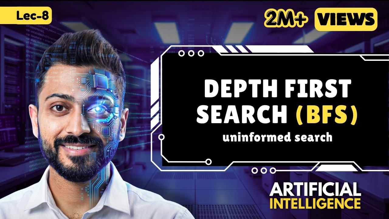 Lec-5: Depth First Search (DFS) with example | Uninformed Search | Artificial Intelligence