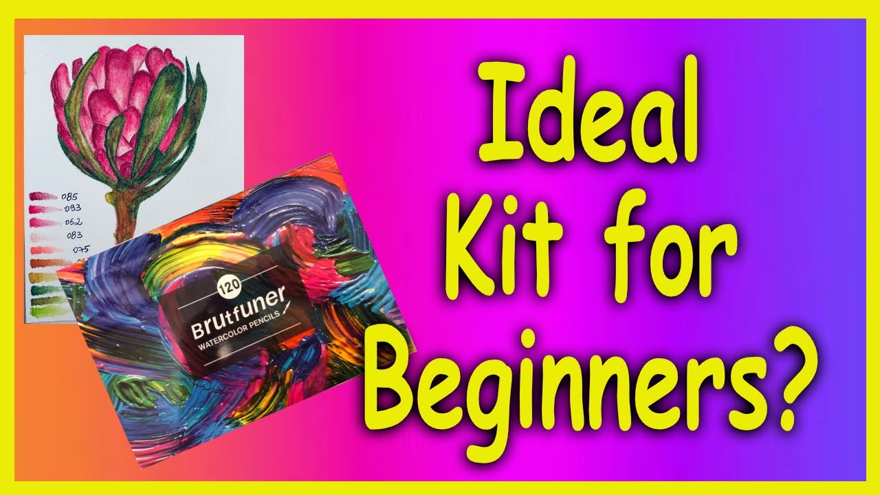 Ideal Kit for Beginners? Review of the Brutfuner 120 Watercolor Pencils #brutfuner #coloredpencils