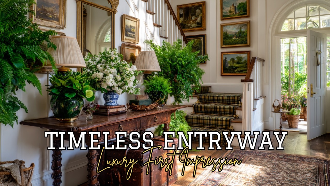 How to Create a Luxurious First Impression with a Classic Entryway 🏡✨