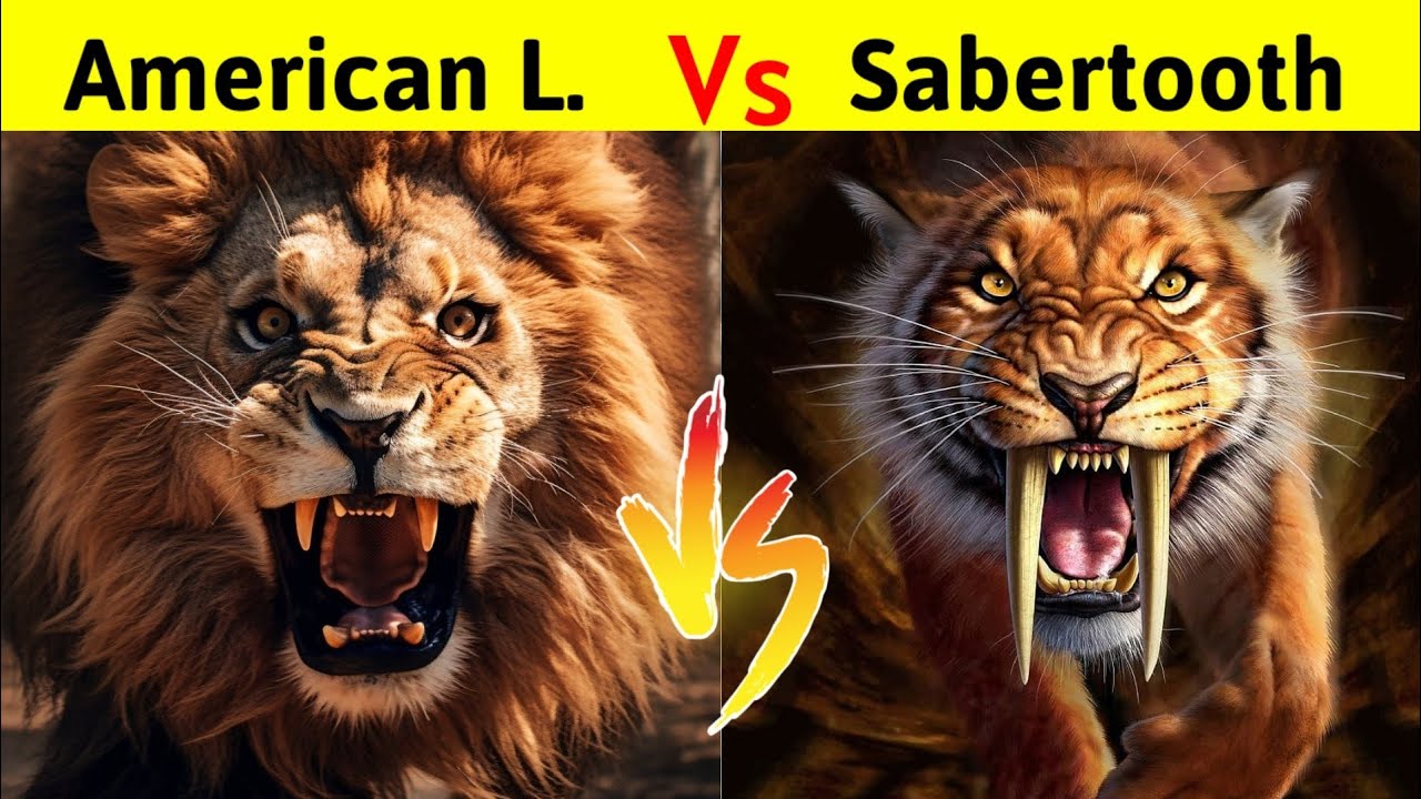 Saber tooth Tiger vs American Lion | आखिर किस खूँखार शिकारी की हुई होगी जीत ?